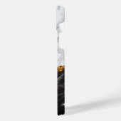 Zwarte en witte marmer iPhone hoesje (Linkerkant)