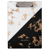 Zwarte en witte marmer klembord (Voorkant)