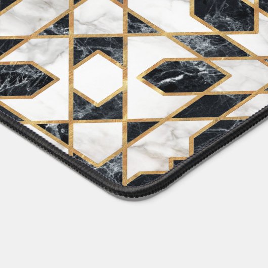 Zwarte en witte marmer Marokkaanse mozaïek Bureaumat (Hoek)