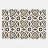 Zwarte en witte marmer Marokkaanse mozaïek Inpakpapier Vel (Voorkant 3)