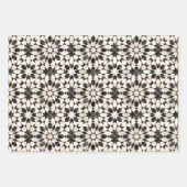 Zwarte en witte marmer Marokkaanse mozaïek Inpakpapier Vel (Voorkant)