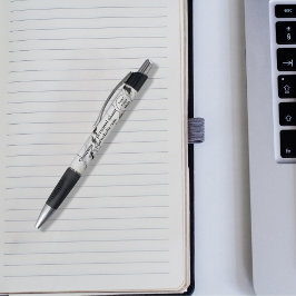 Zwarte en witte marmer pen