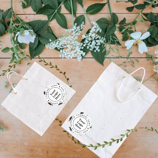 Zwarte en witte marmer ronde sticker