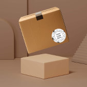 Zwarte en witte marmer ronde sticker