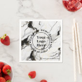 Zwarte en witte marmer servet (Insitu)