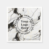 Zwarte en witte marmer servet (Voorkant)