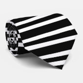 zwarte en witte mingrepen stropdas (Opgerold)