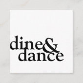 zwarte en witte minimalistische eenvoudige ontvang informatiekaartje (Voorkant)