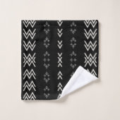 Zwarte en witte moddoek bad handdoek (Wasdoekje)