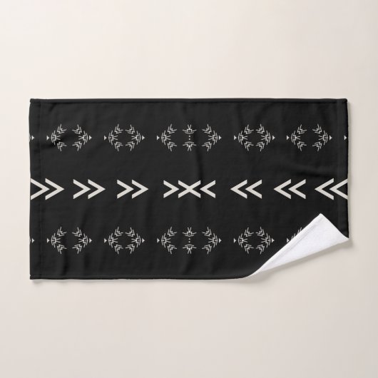 Zwarte en witte moddoek bad handdoek (Handdoek)