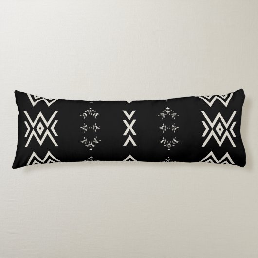 Zwarte en witte moddoek lichaamskussen (Voorkant)