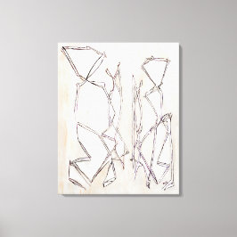 Zwarte en witte moderne Abstracte kunst voor paren Canvas Afdruk