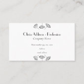 Zwarte en witte moderne benaming van het beroep visitekaartje (Voorkant)