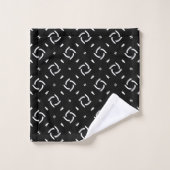 Zwarte en witte moderne keukendoekset bad handdoek (Wasdoekje)