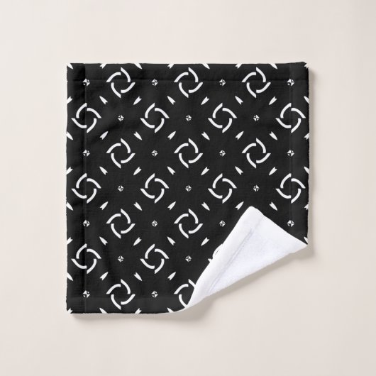Zwarte en witte moderne keukendoekset bad handdoek (Wasdoekje)