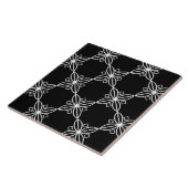 Zwarte en witte moderne kunst Deco Trivet Tegeltje (Zijkant)