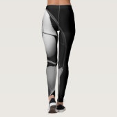 Zwarte en Witte Moderne Leggings (Achterkant)