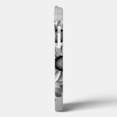 Zwarte en witte mooie bloemen Case-Mate iPhone case (Achterkant / Links)