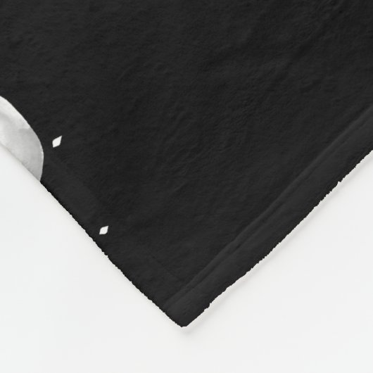 Zwarte en witte moons en sterren fleece deken (Hoek)