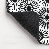 zwarte en witte mousepad muismat (Hoek)