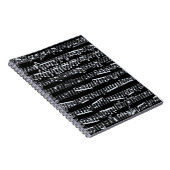 Zwarte en witte muzieknoten notitieboek (Rechterzijde)