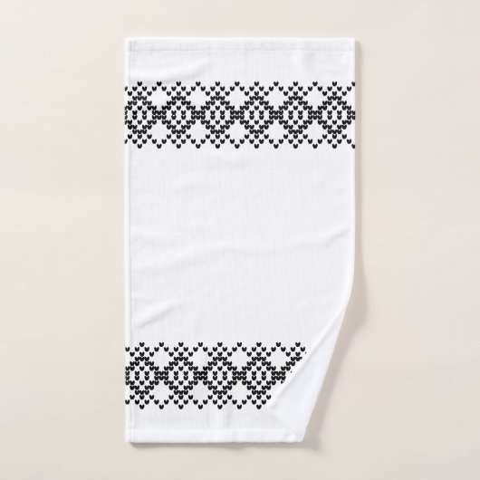 Zwarte en witte Noorse grens Bad Handdoek (Handdoek)