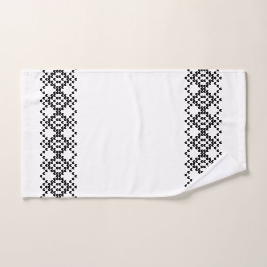 Zwarte en witte Noorse grens Bad Handdoek (Handdoek)