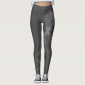 Zwarte en witte octopus leggings (Voorkant)
