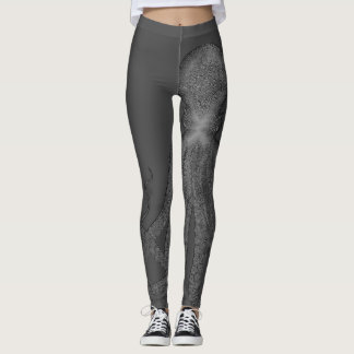 Zwarte en witte  octopus leggings