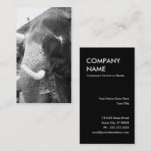 Zwarte en witte olifant visitekaartje (Voorkant / Achterkant)