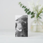 Zwarte en witte olifant visitekaartje (Staand voorkant)