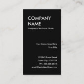 Zwarte en witte olifant visitekaartje (Achterkant)