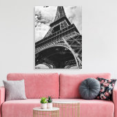 Zwarte en witte olifantentoren in Parijs Canvas Afdruk (Insitu (Woonkamer))