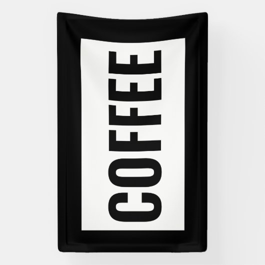 ZWARTE EN WITTE OPEN SIGN SPANDOEK (Verticaal)