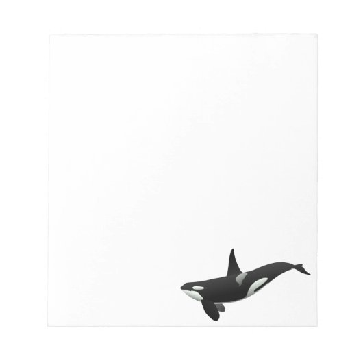 Zwarte en Witte Orca Killer Whale Notitieblok (Voorkant)