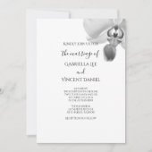Zwarte en witte orchideeën bruiloft kaart (Voorkant)