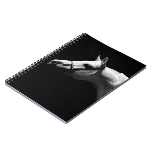 Zwarte en witte paarden notitieboek (Linkerzijde)