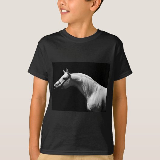 Zwarte en witte paarden t-shirt (Voorkant)