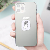 Zwarte en witte Paarse kerststaart Sticker (Telefoon)