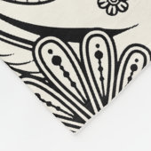 Zwarte en witte paisley Amazing Grace Fleece Deken (Hoek)