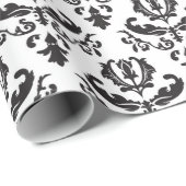 ZWARTE EN WITTE PAISLEY CADEAUPAPIER (Rol Hoek)