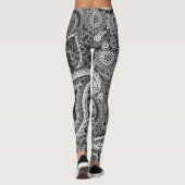 Zwarte en witte paisley leggings (Achterkant)
