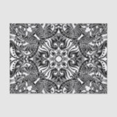 Zwarte en witte paisley tissuepapier (Voorkant)