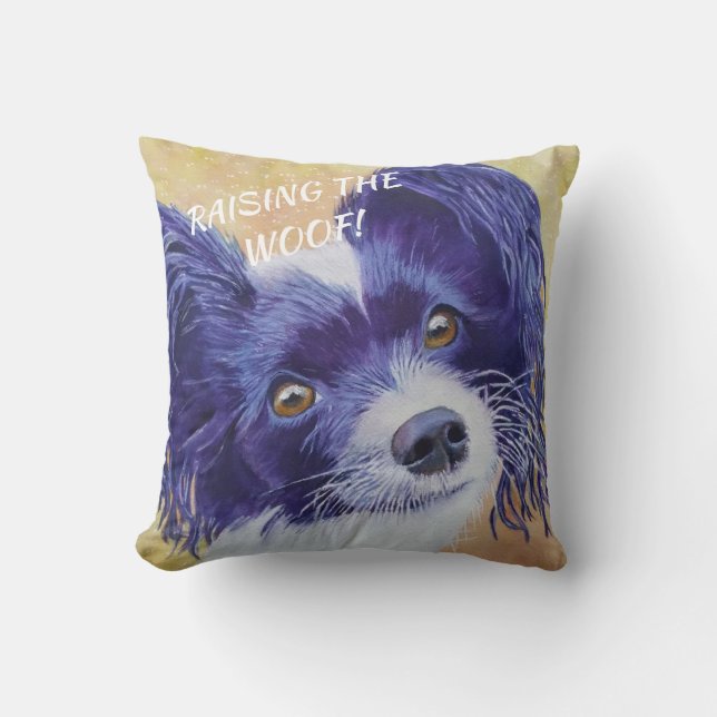 ZWARTE EN WITTE PAPILLON KUSSEN (Voorkant)