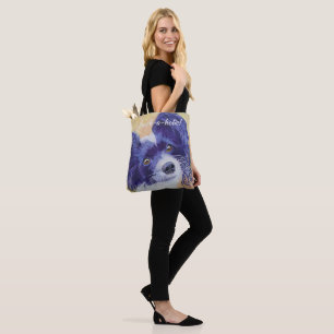 ZWARTE EN WITTE PAPILLON TOTE BAG