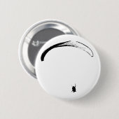 Zwarte en witte parachute - Buttonnen Ronde Button 5,7 Cm (Voorkant /achterkant)