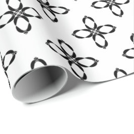 Zwarte en witte pinguïn cadeaupapier
