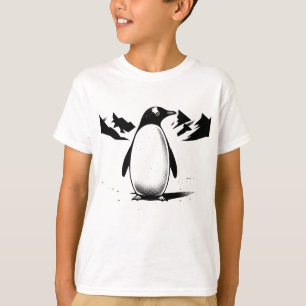 Zwarte en witte pinguïn t-shirt