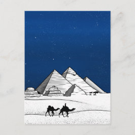 Zwarte en witte piramide Egypte Briefkaart