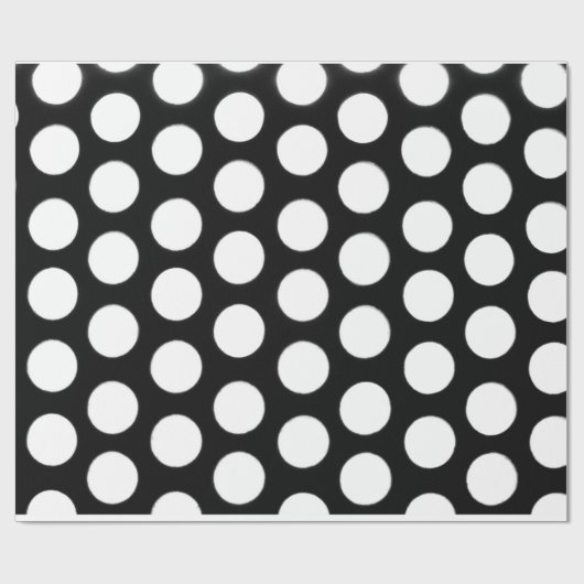 Zwarte en witte poka Dot Cadeaupapier (Vlak)